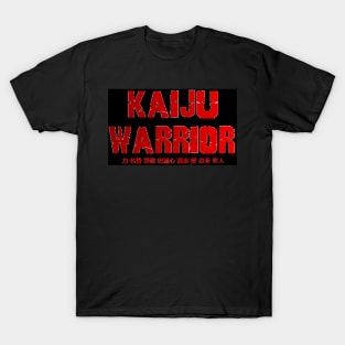 Upgrade Kaiju warrior black background T-Shirt